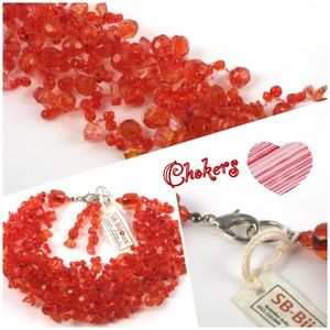 Red Nylon Crochet Set.